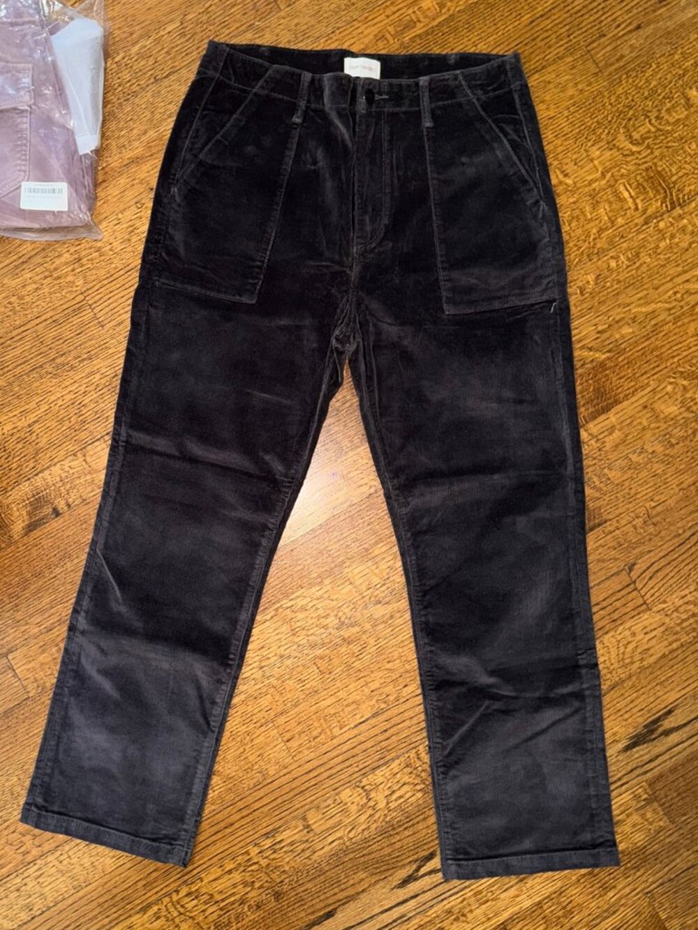 NWOT Driftwood Palmer Corduroy Straight-Leg Pants - GRAY